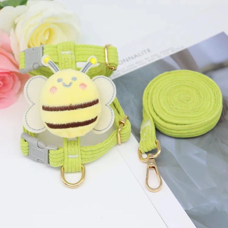 Pet Cute Harness Leash Set