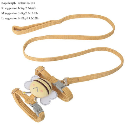 Pet Cute Harness Leash Set