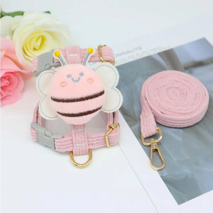 Pet Cute Harness Leash Set