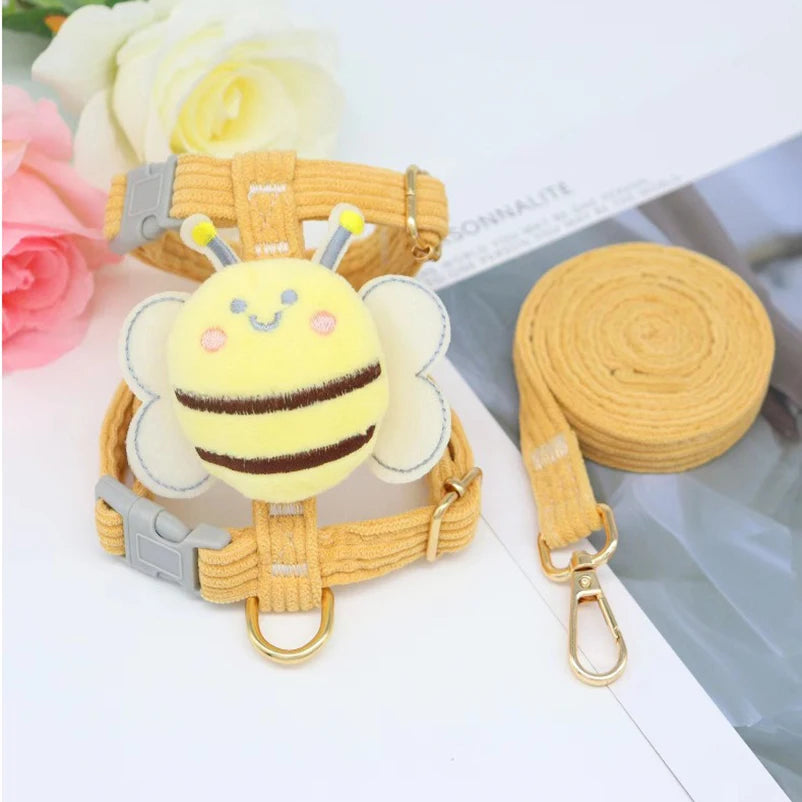 Pet Cute Harness Leash Set