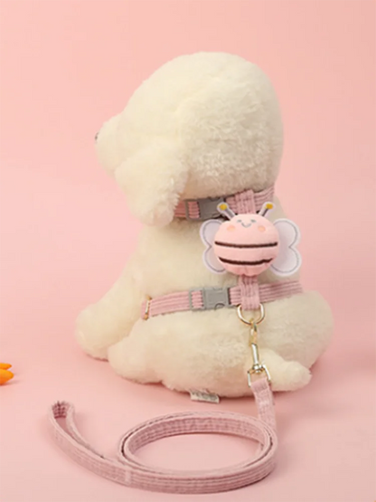 Pet Cute Harness Leash Set