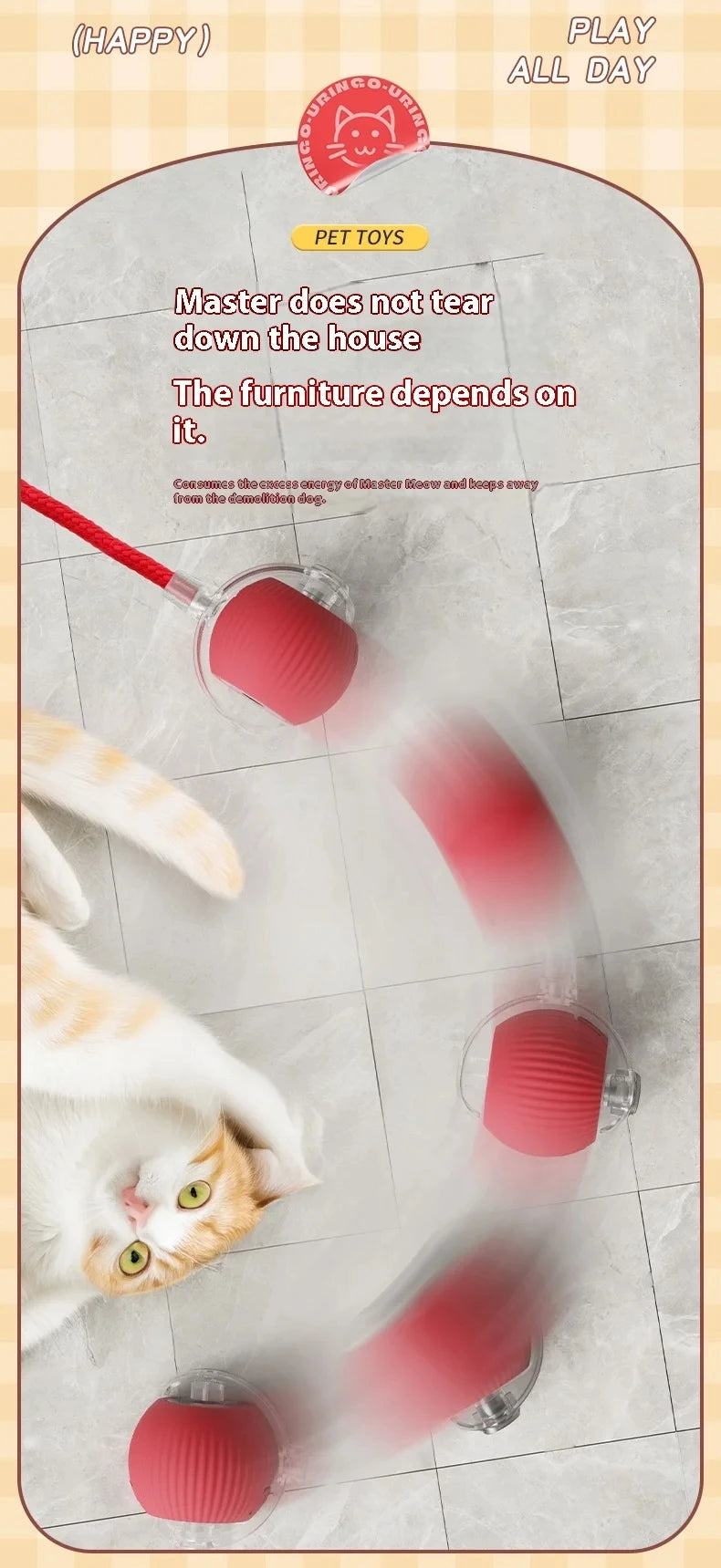 Smart Automatic Rolling Ball – Interactive Toy for Dogs & Cats