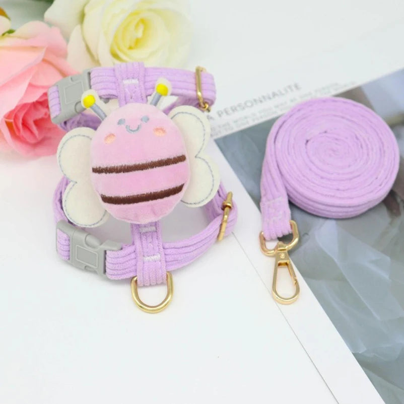 Pet Cute Harness Leash Set