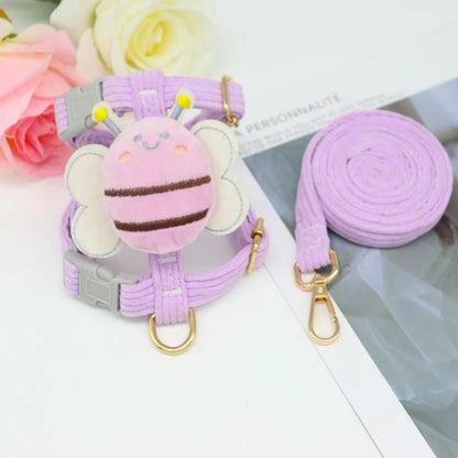Pet Cute Harness Leash Set