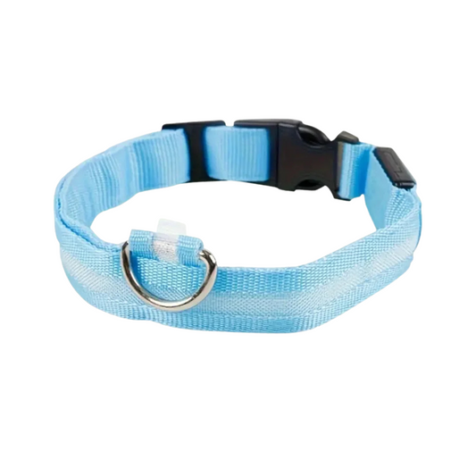 Nylon LED Pet Dog Collar, Night Safety Flashing Glow in The Dark Dog Leash, Dogs Luminous Fluorescent Collars Pet Supplies
